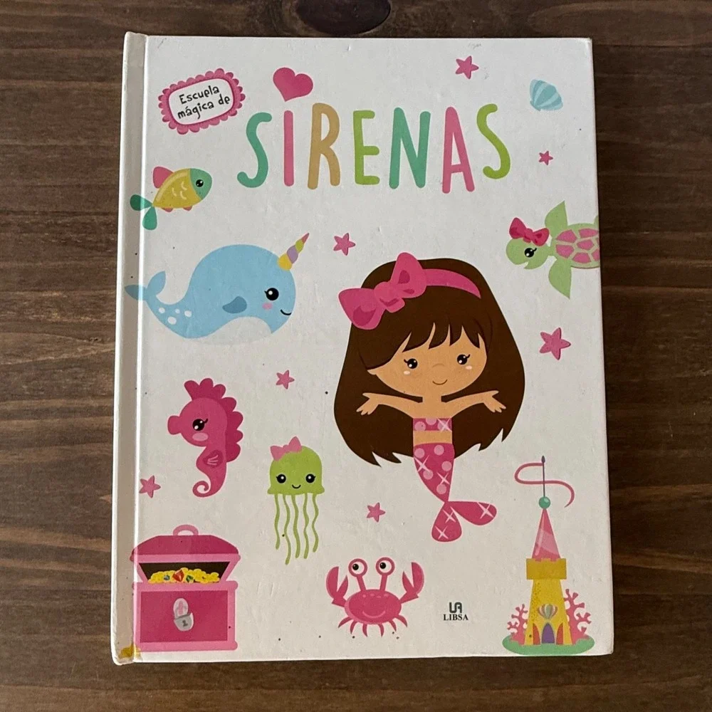 Escuela‎ Magica de Sirenas Hardcover Spanish Activity Book Stories Puzzles Libsa